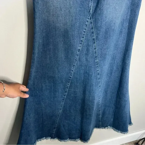 NWT Show Me your Mumu Reba Denim Maxi Skirt size 27 - Image 11