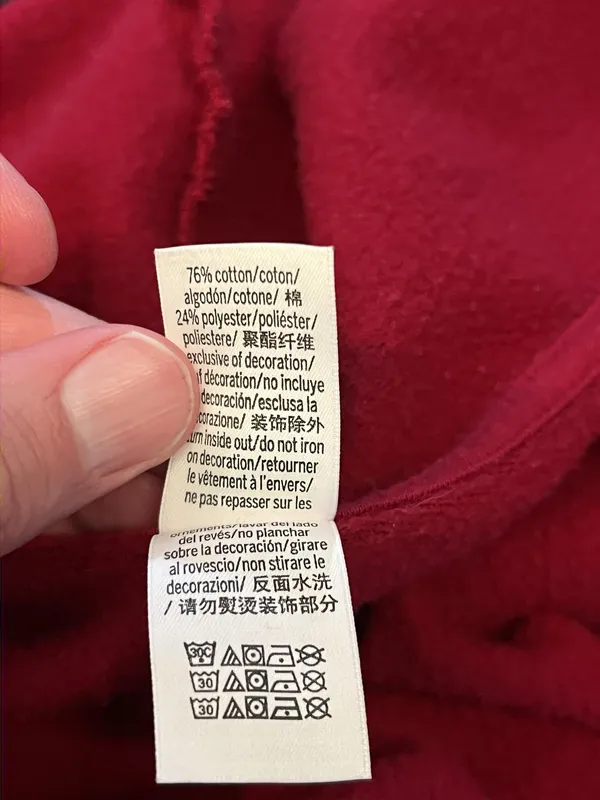 PINK Victoria's Secret Hoodie Womens Medium Red Full Zip Fleece Logo Sweatshirt - Image 10