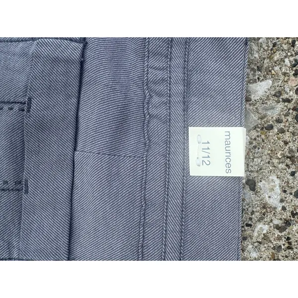 Y2K‎ Maurices Women's Grey Dress Pant Trousers Flare Leg Polished SZ 11/ 12 NWT - Image 14