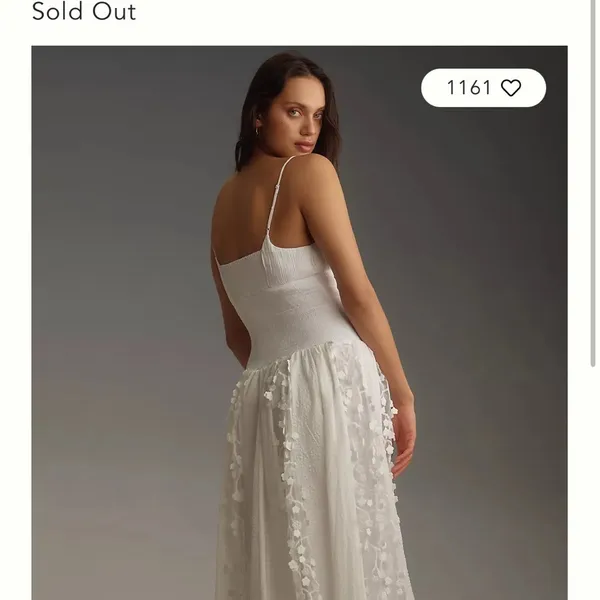 NWT Anthropologie Maeve Sleeveless Embellished Smocked Midi Dress - Image 4