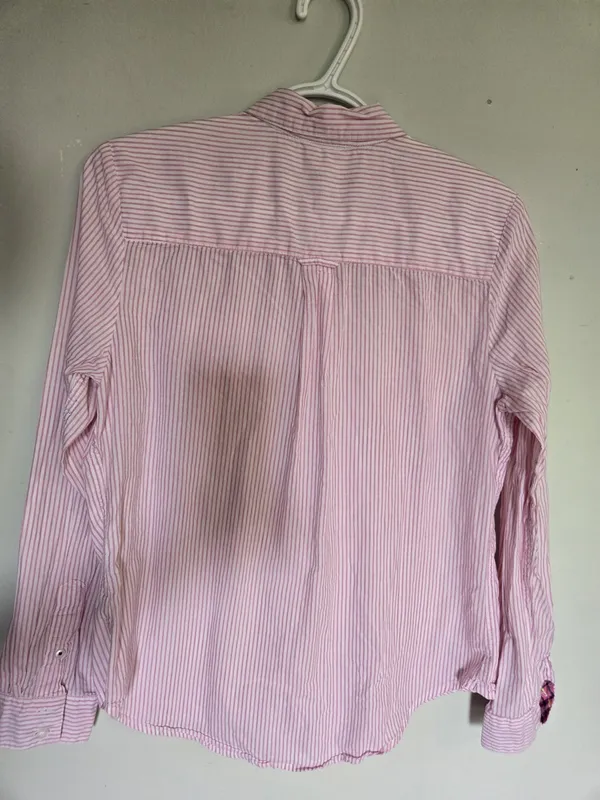 U.S. Polo Assn. Pink and White Striped Button-Down Shirt - Image 3