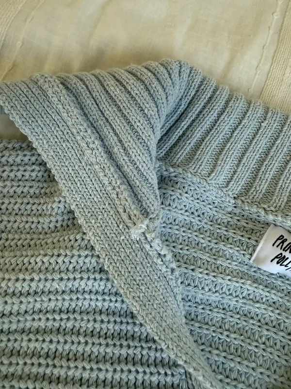 Princess Polly Wester Ribbed Sweater Blue - Image 7