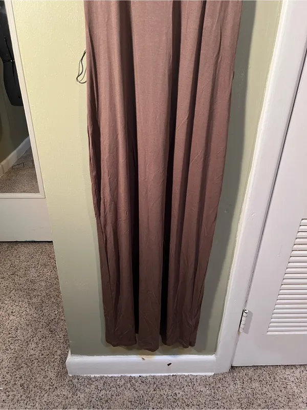 Cynthia Rowley Women’s Size Large Sleeveless Scoop Neck Maxi Dress Light Brown - Image 3