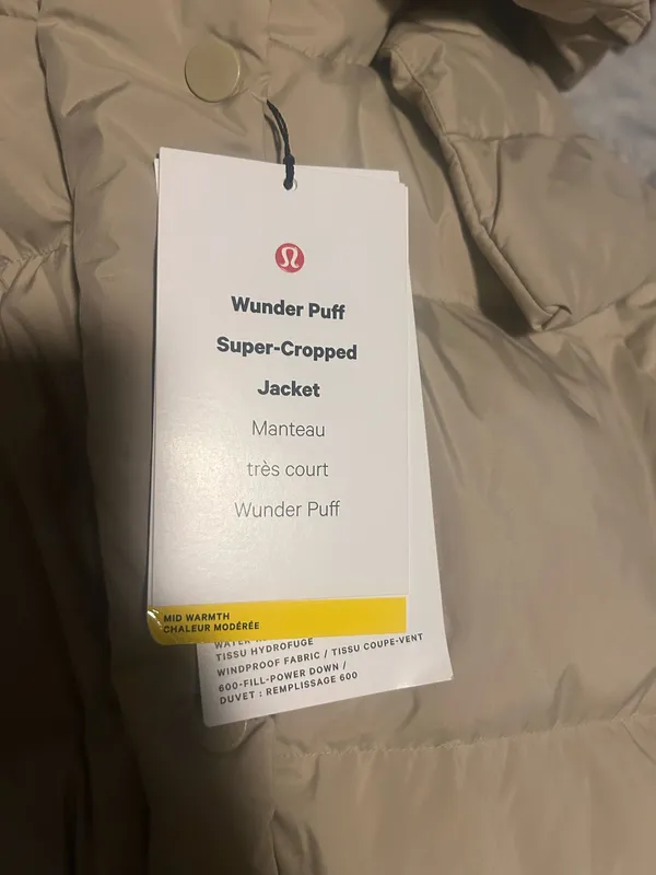 NWT Lululemon Super Cropped Wunder Puff (LIMITED EDITION) - Image 3