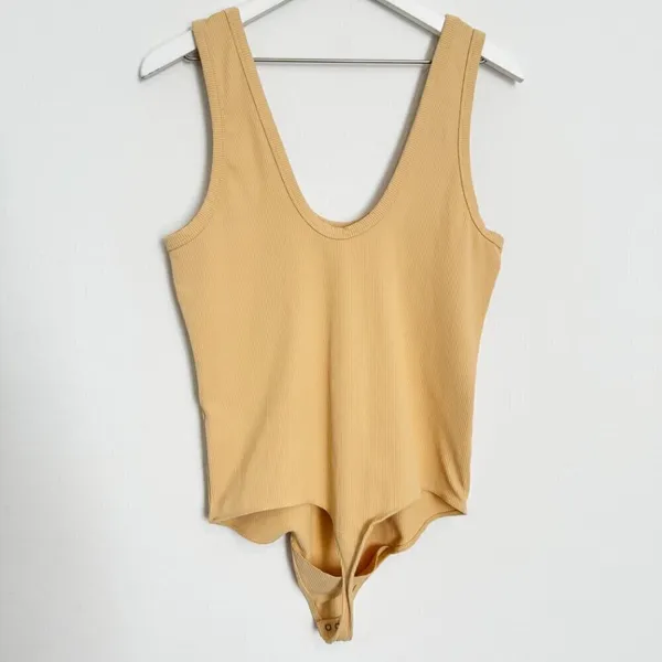Abercrombie Bodysuit Extra Large Ribbed Wide Strap Scoop Neck Downtown Girl Chic - Image 7