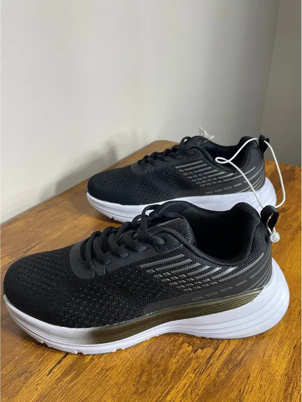 New Vively Phoenix Black Mesh Athletic Sneakers Women's Size 8.5 Gorpcore BTS - Image 4