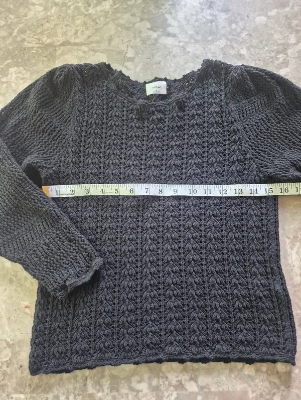 Wilfred aritzia winter Black Sour long sleeve knitted Sweater black size Medium - Image 7