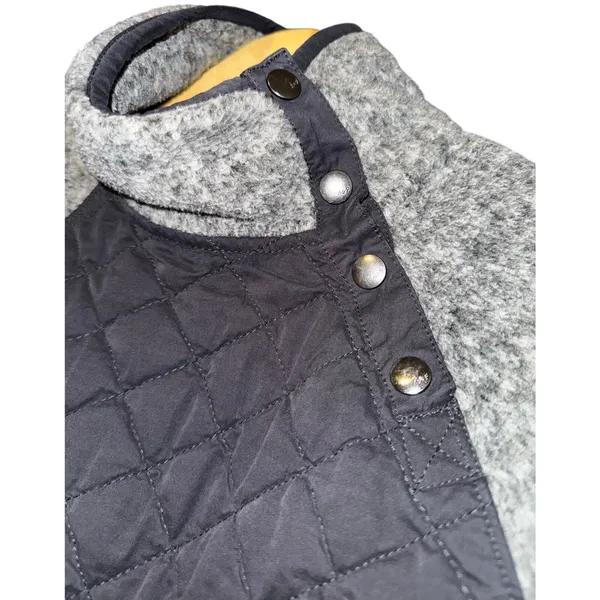 Abercrombie & Fitch Quilted Fleece Pullover Sweatshirt‎ Mock Neck XS Equestrian - Image 3
