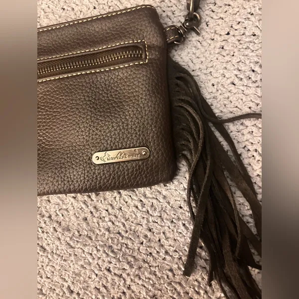 Montana West Brown Western Haircalf Fringe‎ Crossbody Bag - Image 4