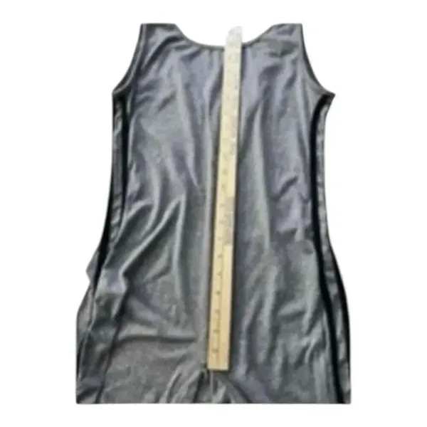 Women Grey Black Sleeveless Jumpsuit Size M Skinny Leg Stretch Romper Scoop Neck - Image 7