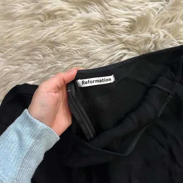 REFORMATION Margot Mini Skirt In Black - Image 6