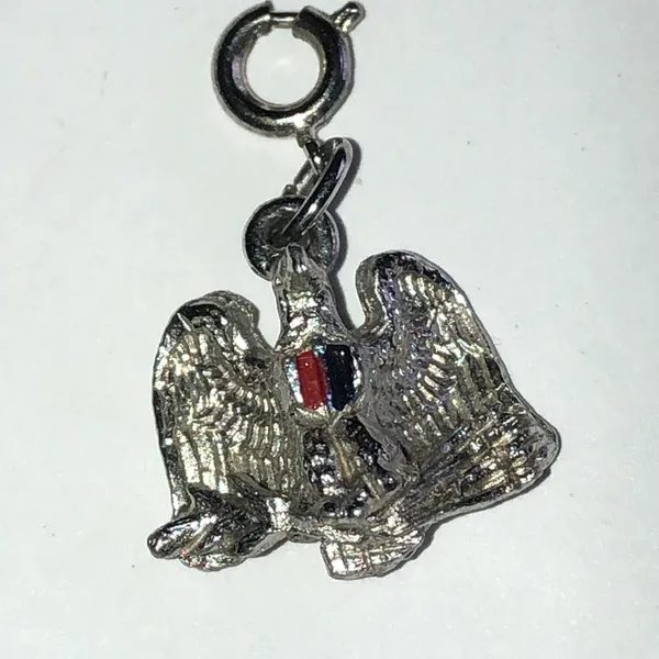 Silver Tone Vintage Eagle Charm Pendant - Image 4