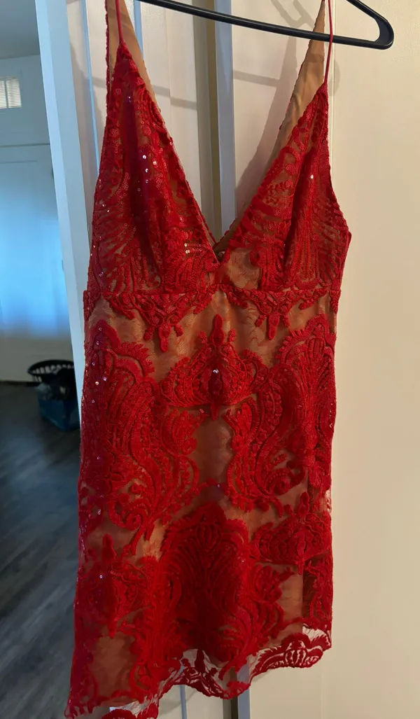 Red Sequin Dress 2 - Image 4