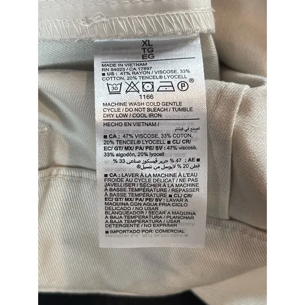 Old Navy Taylor Straight Trouser XL Beige Extra High Rise Baggy Cargo Pants NWT - Image 10