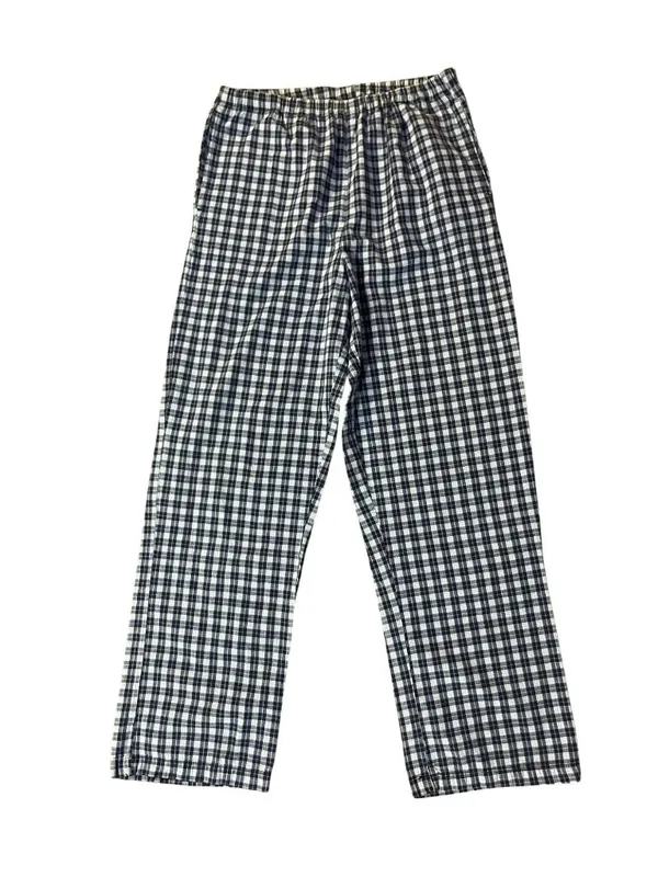 Handmade Navy Plaid Pants Women's XS/Petite Small? Elastic Waist Hand Pockets Us - Image 3