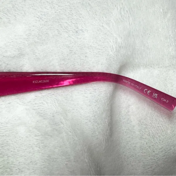 Saint Laurent 52mm Hot Pink Rectangular Sunglasses - Image 10