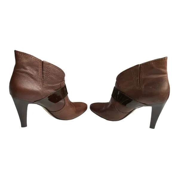 French Connection Leather Women's Brown Ankle Boots Size 40 9US - Image 7