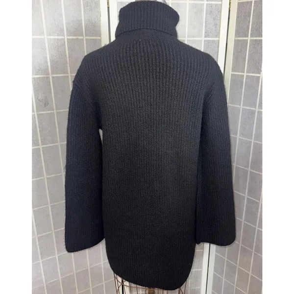 Steve Madden Black Long‎ Sleeve Minimalist Designer Sweater Dress Small NWT - Image 5
