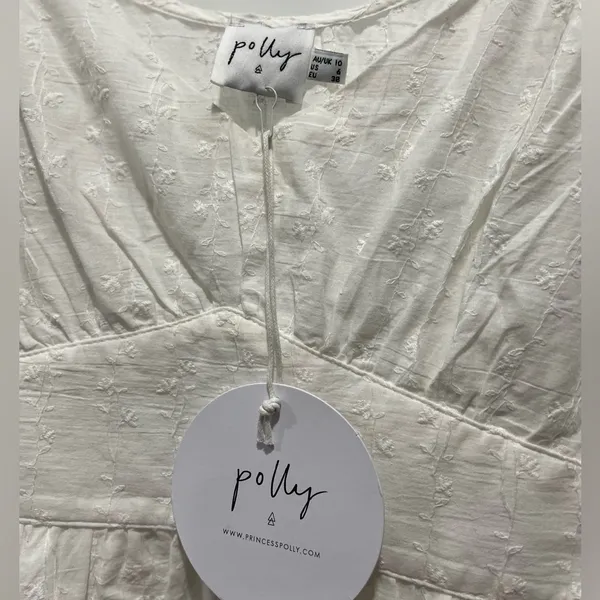 Princess Polly Maeve Embroidered Mini dress Size 6 - Image 6