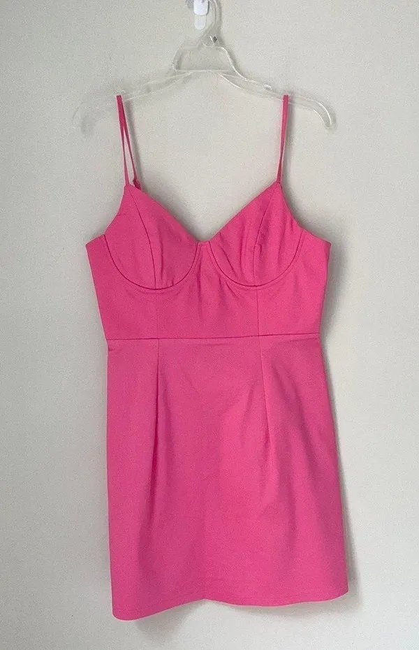 Princess Polly Novella Dress Dress Pink - Image 3