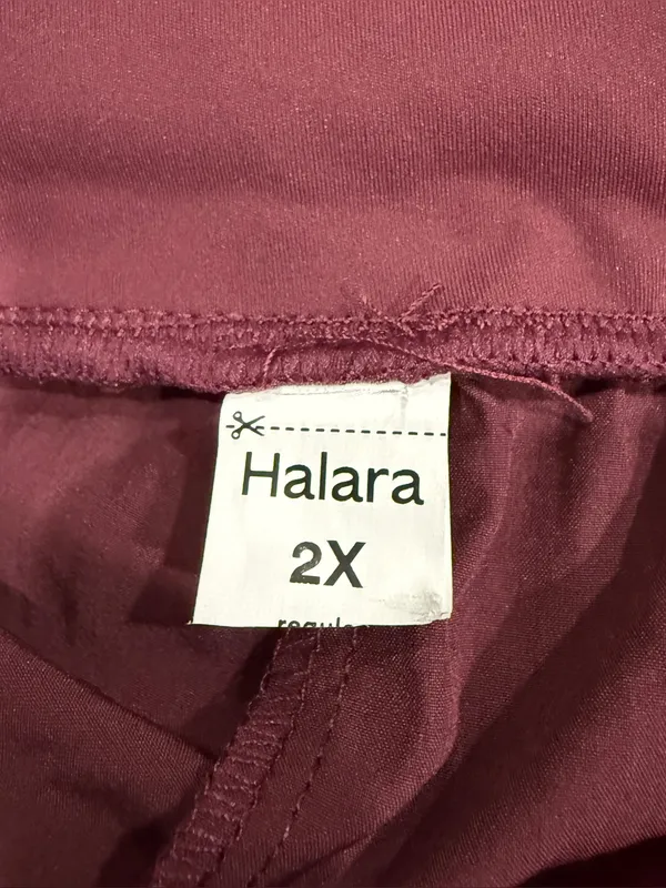 Halara Maroon Flowy High Waisted Pants - Image 4