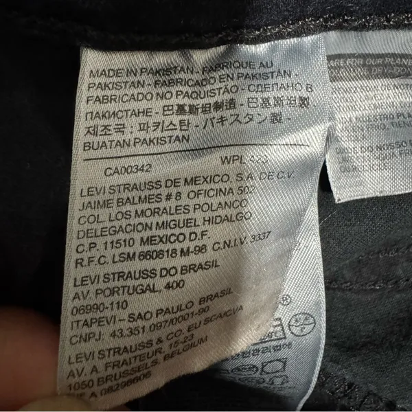 Levi's Women Black Perfectly Slimming 512 Straight Leg High‎ Rise Jeans W32 L32 - Image 8
