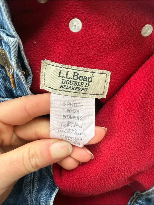 L.L. Bean Vintage Fleece Lined Jeans size 6 Petite - Double L Relaxed Fit - Image 8