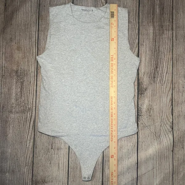 Abercrombie & Fitch‎ Soft A & F Collection Gray Bodysuit Tank Womens XXL Casual - Image 4