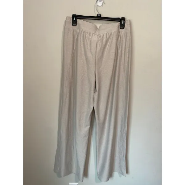 New Fabletics Cloud Jersey Wide Leg Pants Light Sand Heather Size L - Image 8