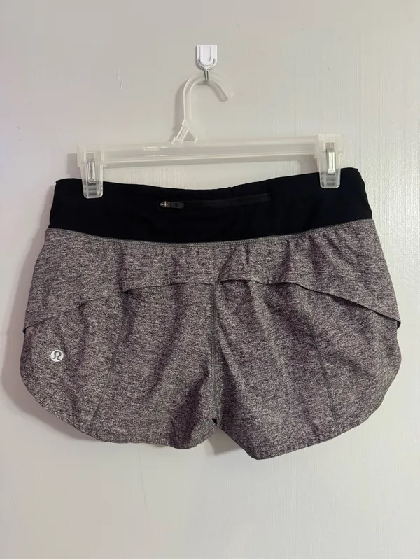 Lululemon Athletica Low-Rise Heather Gray Shorts Size 4 - Image 2