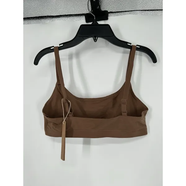 Skims Fits Everybody Scoop Bralette Jasper Brown Kim Kardashian Adjustable Medium - Image 2