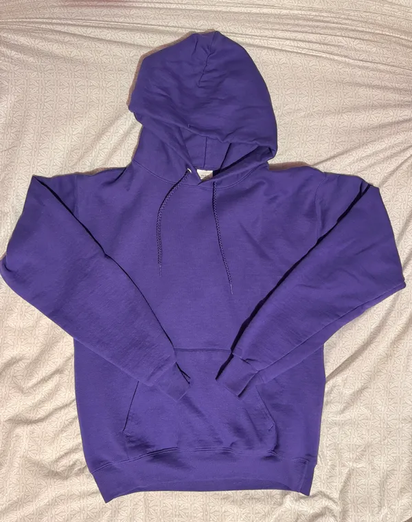 Purple Fleece Hooded Sweatshirt - Image 2
