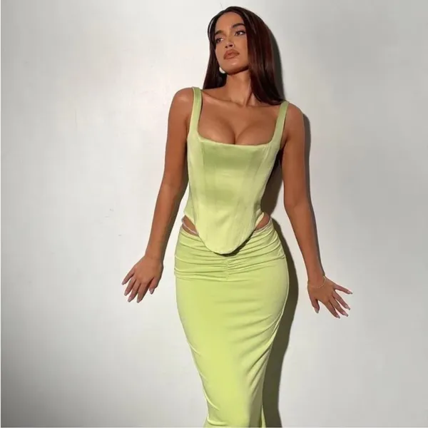 House of CB Rafa Corset NWT Small‎ Lime Green - Image 4