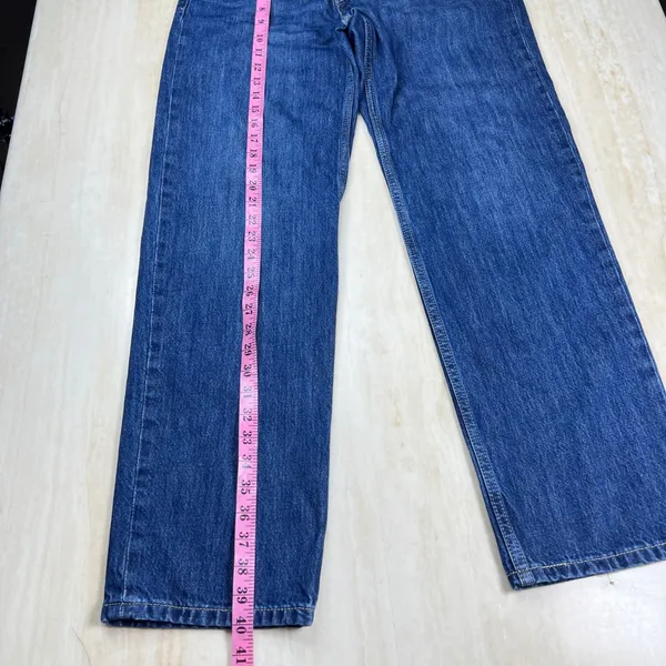 Levis Low Pro Straight Jeans Womens 28 Medium Wash Blue Denim A36 - Image 12