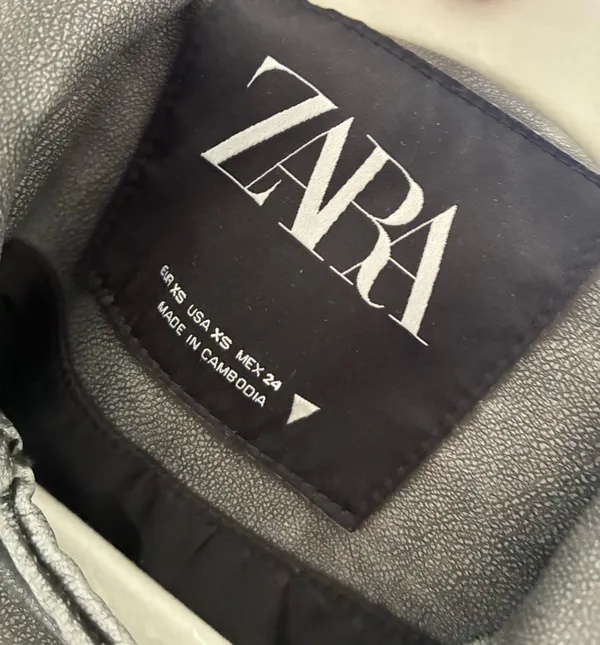 ZARA Leather Jacket Black - Image 4