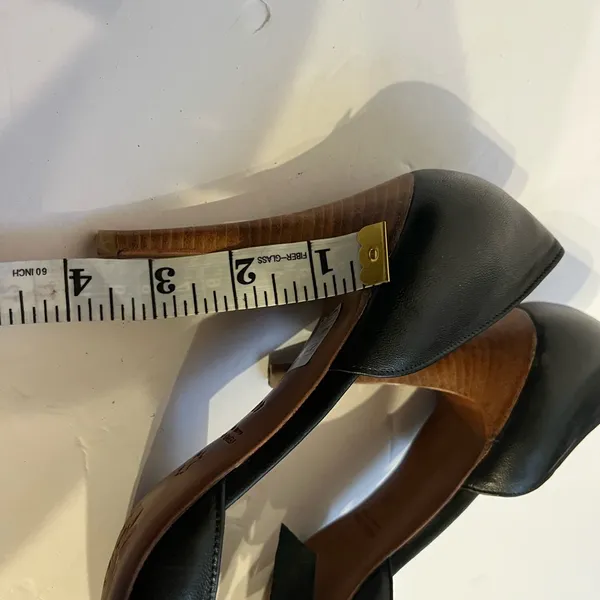 Vero Cuoio Black Peep Toe Heels with Bow Detail - Image 6