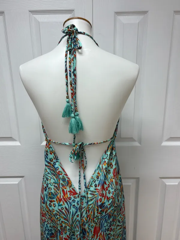 Open Back Boho‎ Love Maxi Dress In Floral Print - Size: One Size. - Image 2