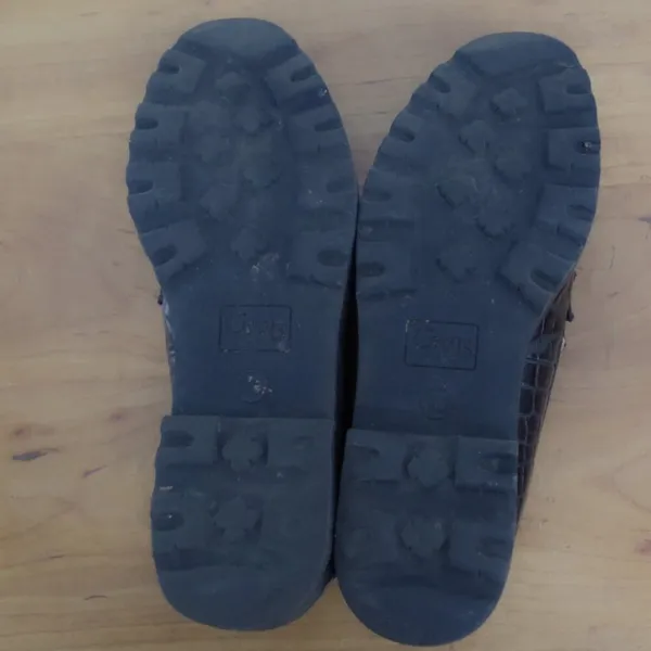 Circus by Sam Edelman Black Crocodile Print Bit Front Loafers Size 10 - Image 3