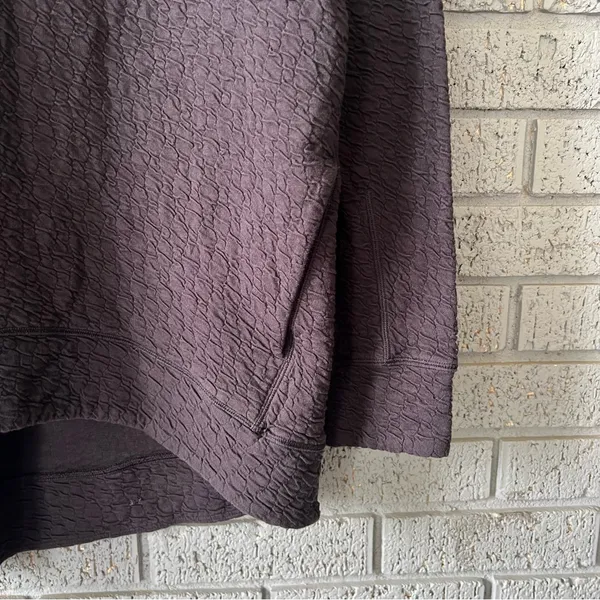 Lululemon Rippled V-Neck Pullover Black Size 10 Oversized Yoga Gym Workout Comfy - Image 9