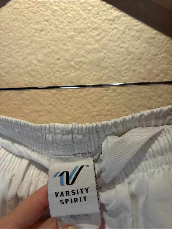 Varsity Cheer Women’s White NCA Lined Shorts Size Medium Cheerleader - Image 8