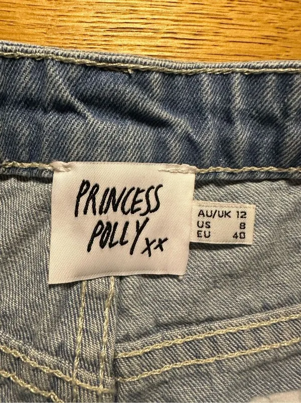 Princess Polly distressed denim shorts 8 jorts - Image 2