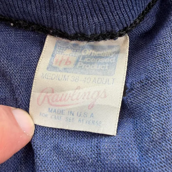 Vintage Rawlings Los Angeles Rams Shirt Jersey 21 Pleva Blue Made in USA Medium - Image 5