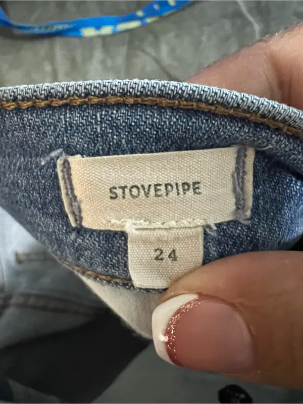 Madewell Stovepipe High Rise Straight Leg Jeans Euclid Wash Light Denim - Image 11