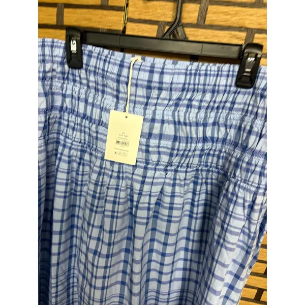 Free Assembly Blue Plaid Midi‎ Skirt Size XL - Image 4