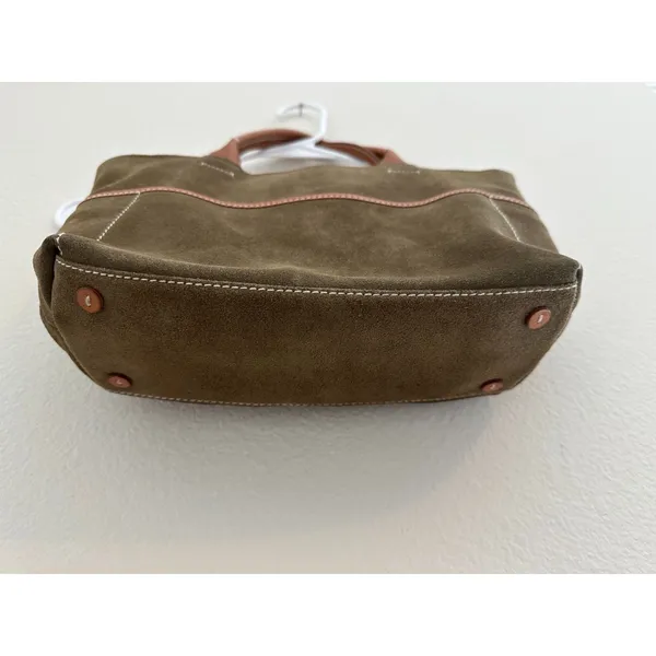GAP Vintage Suede Leather Shoulder Tote Green - Image 3
