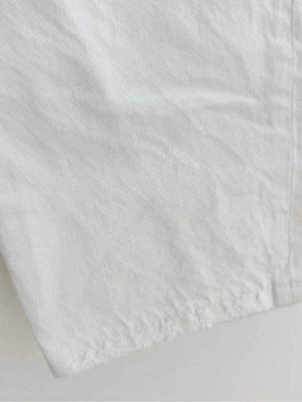Zara The Bliss Straight Jeans Size 2 Color White Distressed Y2k - Image 7