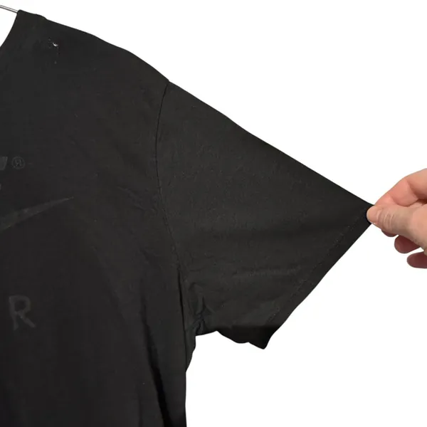Nike Mens T-Shirt Swoosh Logo Athletic Cut Short Sleeve Pullover‎ Black Large - Image 3