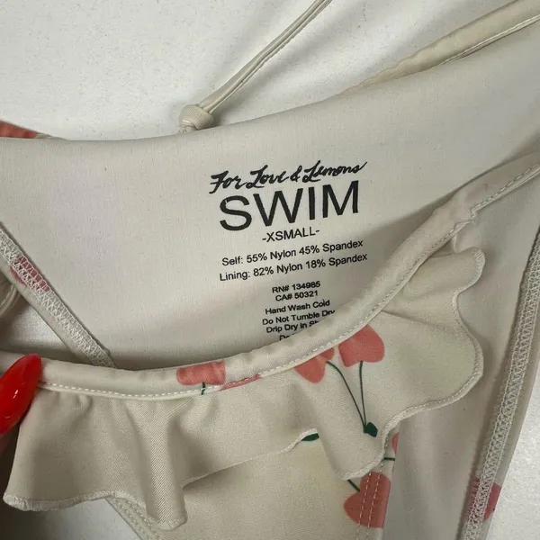 For love and lemons cherry print ruffle bikini set - Image 3