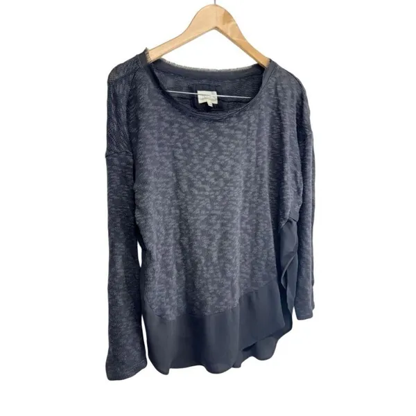 Anthropologie CircleLight Sweater Size Small‎ Charcoal Gray Long Sleeve - Image 2