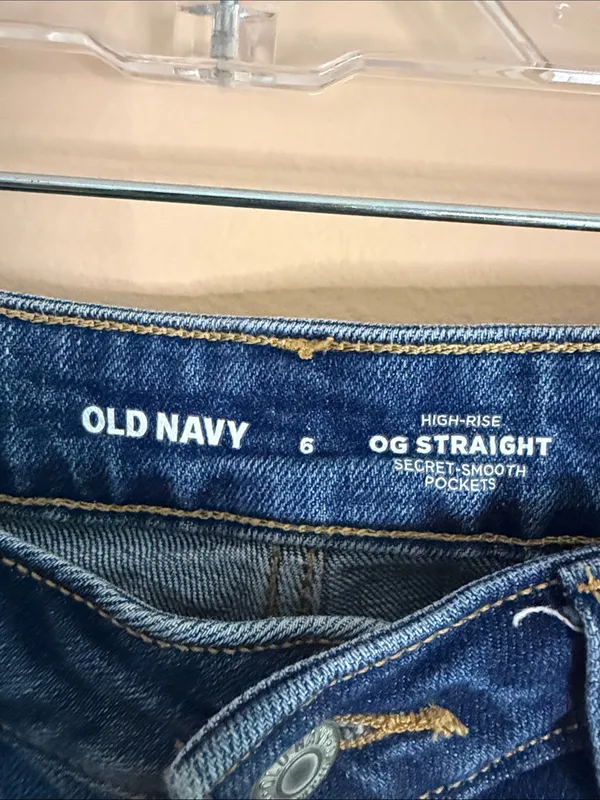 Old Navy Blue Distressed Denim Cutoff Shorts - Image 2